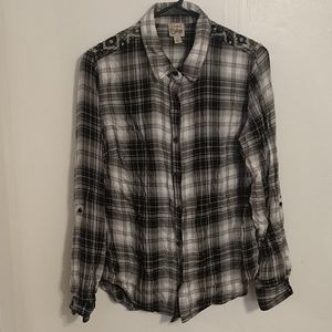 Como Vintage Plaid Long Sleeve Shirt SZ M